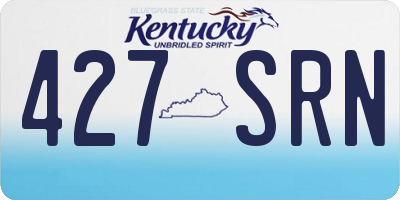 KY license plate 427SRN