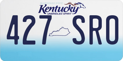 KY license plate 427SRO