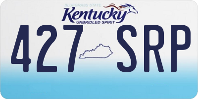KY license plate 427SRP