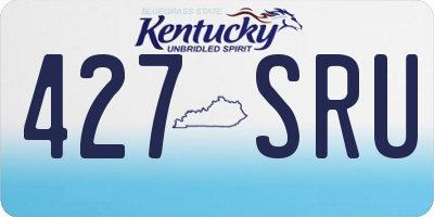 KY license plate 427SRU