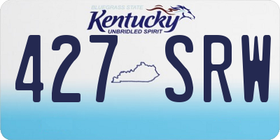 KY license plate 427SRW