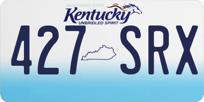 KY license plate 427SRX