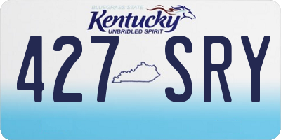 KY license plate 427SRY