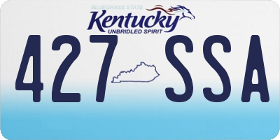 KY license plate 427SSA