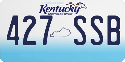 KY license plate 427SSB