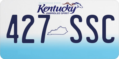 KY license plate 427SSC