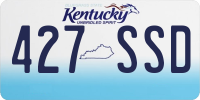 KY license plate 427SSD