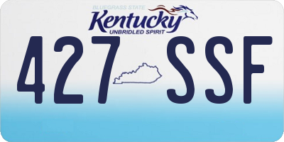KY license plate 427SSF