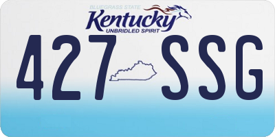 KY license plate 427SSG