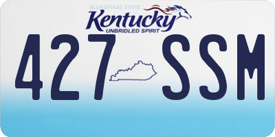 KY license plate 427SSM