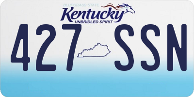 KY license plate 427SSN