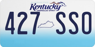 KY license plate 427SSO