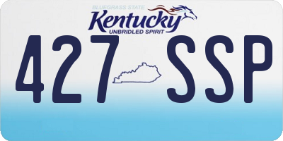 KY license plate 427SSP