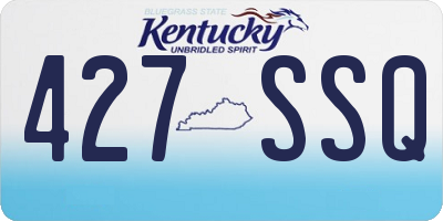 KY license plate 427SSQ