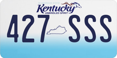 KY license plate 427SSS