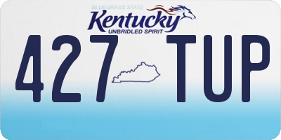 KY license plate 427TUP
