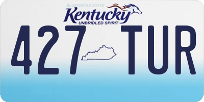 KY license plate 427TUR