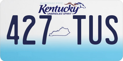 KY license plate 427TUS