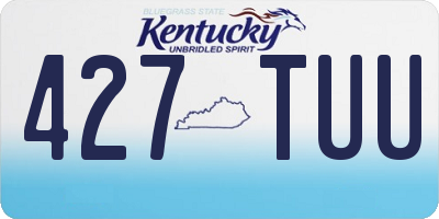 KY license plate 427TUU