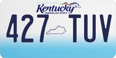 KY license plate 427TUV