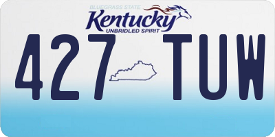 KY license plate 427TUW