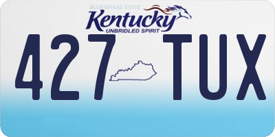 KY license plate 427TUX