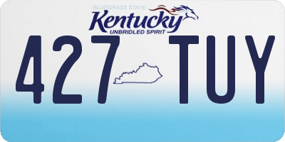 KY license plate 427TUY