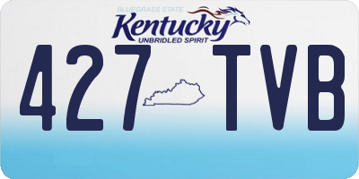 KY license plate 427TVB