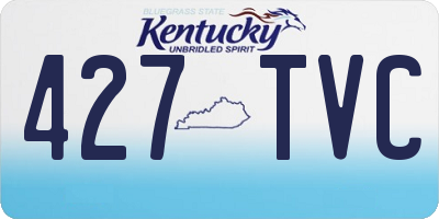 KY license plate 427TVC