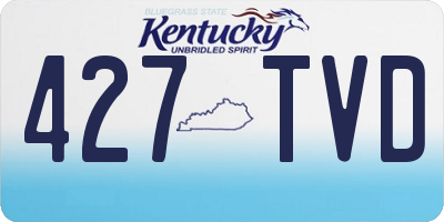 KY license plate 427TVD