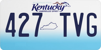 KY license plate 427TVG