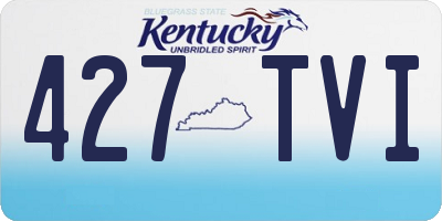KY license plate 427TVI