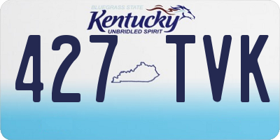 KY license plate 427TVK