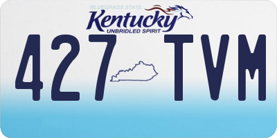 KY license plate 427TVM