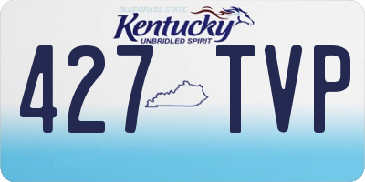 KY license plate 427TVP