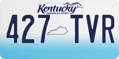KY license plate 427TVR