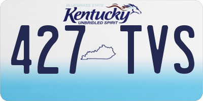 KY license plate 427TVS