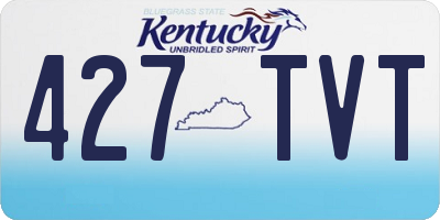 KY license plate 427TVT