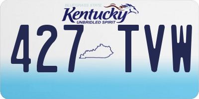 KY license plate 427TVW