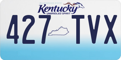 KY license plate 427TVX