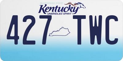 KY license plate 427TWC