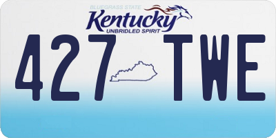 KY license plate 427TWE