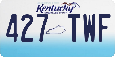 KY license plate 427TWF