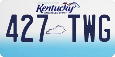 KY license plate 427TWG
