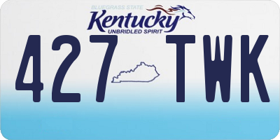 KY license plate 427TWK