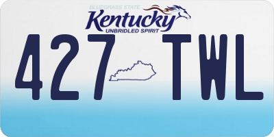 KY license plate 427TWL
