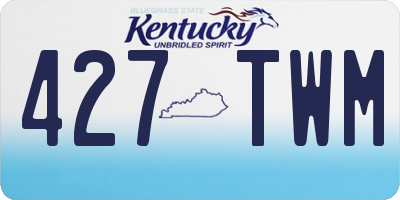 KY license plate 427TWM