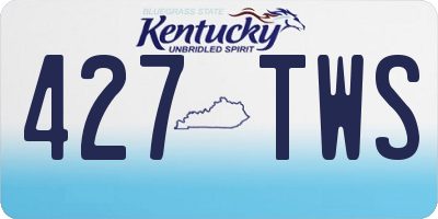KY license plate 427TWS