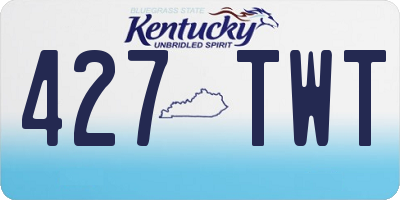 KY license plate 427TWT