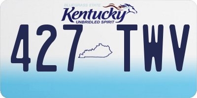 KY license plate 427TWV